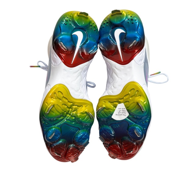 NEW Nike Alpha Huarache Elite 4 Low Metal Baseball Cleats Rainbow Men’s Size 7.5 - Picture 8 of 14